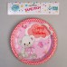 Тарелка бумажная «С днём рождения!», мишка, 18 см, в наборе 6 штук, розовая