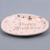 Тарелка бумажная «С днём рождения», набор 6 шт., цвет розовый