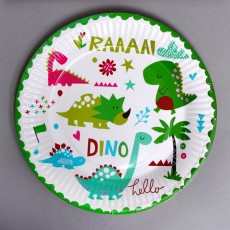 Тарелки бумажные «Динозавры», в наборе 6 штук