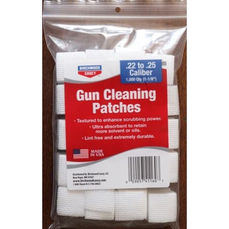 Патчи-салфетки Birchwood Casey Gun Cleaning Patches для калибров .22 - .25,1000 шт
