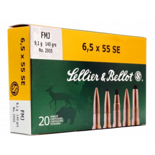 Патроны к. 6,5x55 SE Sellier & Bellot пуля FMJ 9,1 г