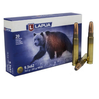 Патроны к. 9,3x62 LAPUA SP Mega с пулей 18,5 г