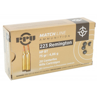 Патрон 223 Rem PPU Match HP BT 4,86 г