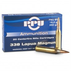 Патроны к .338 Lapua Magnum PPU пуля FMJ 16,2 г
