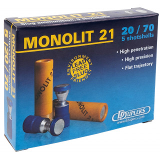 Патроны 20/70 DDupleks с пулей Monolit 21гр.