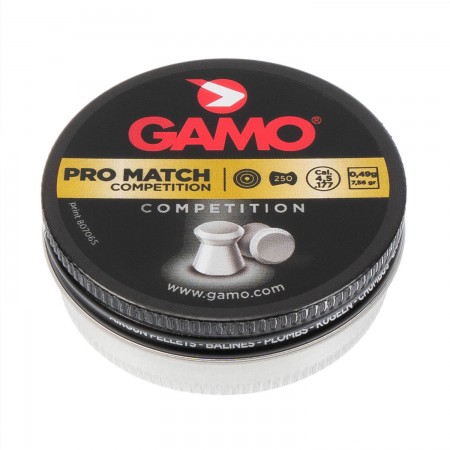 Пули пневматические GAMO PRO-MATCH 4,5мм, 0.49г (250шт) (100 шт/уп)
