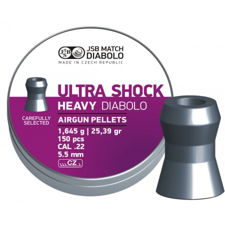 Пули JSB Ultra Shock Heavy к. 5,5 мм 1,645 гр. (150 шт)