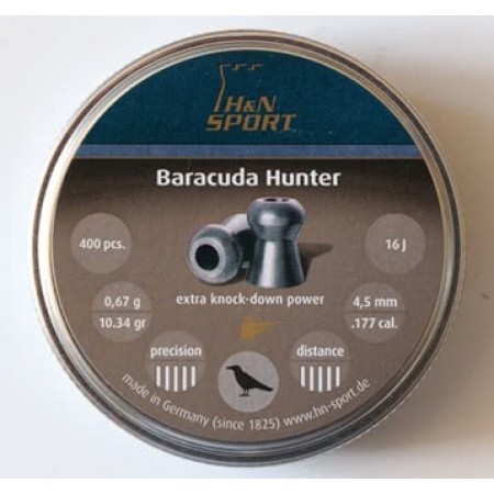 H&N Baracuda Hunter пуля пневм. к.4,5 вес 0,67г. 200шт/уп