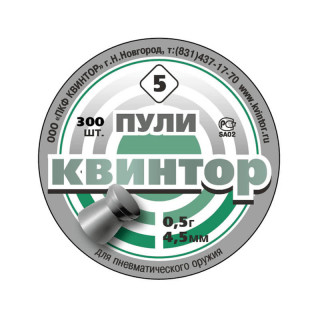 Пули Квинтор Плоская головка к. 4,5 мм 0,50 гр. (300 шт)