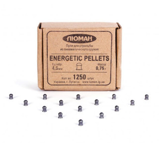 Пули Люман Energetic Pellets к. 4,5 мм 0,75 гр. (1250 шт)