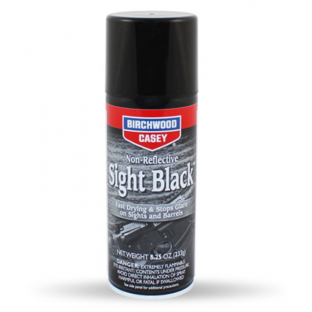 Оружейная краска Birchwood Sight Black черная матовая, аэрозоль 233 мл