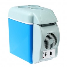 Автохолодильник 7.5 л, 12 В, с функцией подогрева, серо-голубой