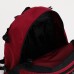 Рюкзак туристический, 65 л, отдел на молнии, 3 наружных кармана, цвет чёрный/бордовый