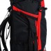 Рюкзак туристический, 80 л, отдел на шнурке, 2 наружных кармана, цвет чёрный/красный