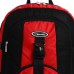 Рюкзак туристический на молнии, 5 наружных карманов, цвет чёрный/красный