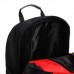 Рюкзак туристический на молнии, 5 наружных карманов, цвет чёрный/красный