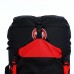 Рюкзак туристический, 100 л, отдел на шнурке, 2 наружных кармана, цвет чёрный/красный