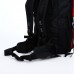 Рюкзак туристический, 100 л, отдел на шнурке, 2 наружных кармана, цвет чёрный/красный