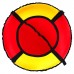Тюбинг Winter Star, диаметр чехла 80 см, цвет красный/жёлтый