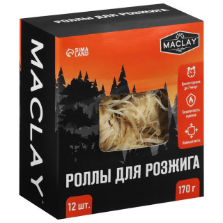 Роллы для розжига Maclay, 12 шт.