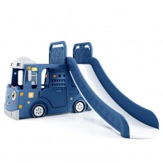 Детский игровой комплекс «Автомобиль»: горка, игровая зона, цвет синий