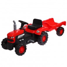 Веломобиль «Трактор», с прицепом, цвет красный