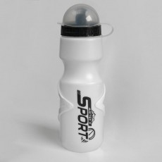 Бутылка для воды велосипедная "Мастер К.", 750 мл, с креплением, белая