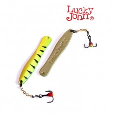 Блесна вертикальная зимняя Lucky John WALLE с цепочкой и крючком, 5 см, TIGER блистер