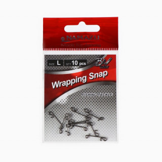 Безузловая застежка Namazu WRAPPING SNAP, тест 15 кг, размер L, цвет BN, 10 шт.