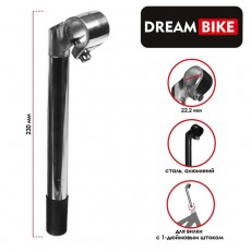 Вынос руля Dream Bike 1"х22,2 мм,длина 180 мм, алюминий, TF-29, цвет серебристый