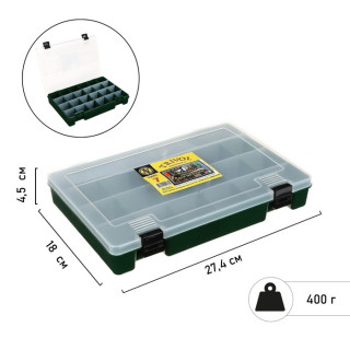 Коробка "Тривол" ТИП-7 27.4 х 18.8 х 4.5 см, тёмно-зелёная