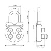 Замок навесной "Стандарт" ВС2-6К, кодовый, d=8 мм