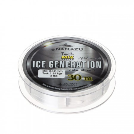 Леска Namazu Ice Generation, диаметр 0.12 мм, тест 1.29 кг, 30 м, прозрачная