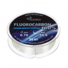 Леска монофильная ALLVEGA FX Fluorocarbon 100%, диаметр 0.70 мм, тест 35.5 кг, 20 м, прозрачная