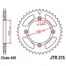 Звезда задняя ведомая для мотоцикла JTR215, цепь 420, 50 зубьев