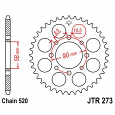 Звезда ведомая JTR273-44, R273-44, JT sprockets, цепь 520, 44 зубья