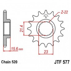 Звезда передняя, ведущая JTF577, стальная, цепь 520, 16 зубьев