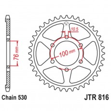 Звезда ведомая JT sprockets JTR816-46, цепь 530, 46 зубьев