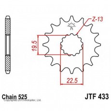 Звезда передняя (ведущая) JTF433 для мотоцикла, стальная, цепь 525, 14 зубьев